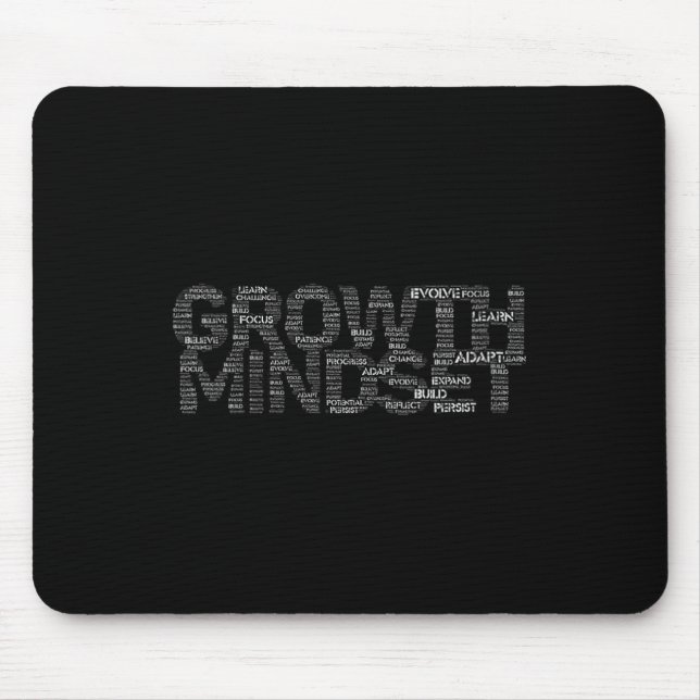 Tapis De Souris Womens Growth Mindset Motivation And Insrational V (Devant)