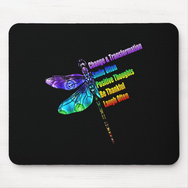 Tapis De Souris Womens Motivational Insration Gift Dragonfly  (Devant)
