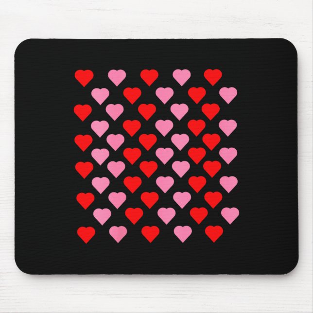 Tapis De Souris Women's Nk And Red Hearts Lovers Funny Valentine’s (Devant)