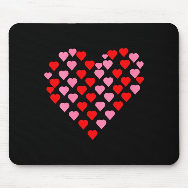 Tapis De Souris Women's Nk And Red Hearts Lovers Funny Valentine’s (Devant)