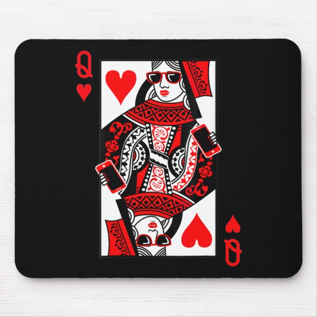 Tapis De Souris Womens Queen Of Hearts - Vintage Valentine's Day C (Devant)