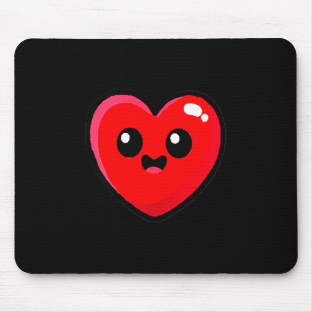 Tapis De Souris Women's Red Heart Funny Cute Design For Men Women  (Devant)