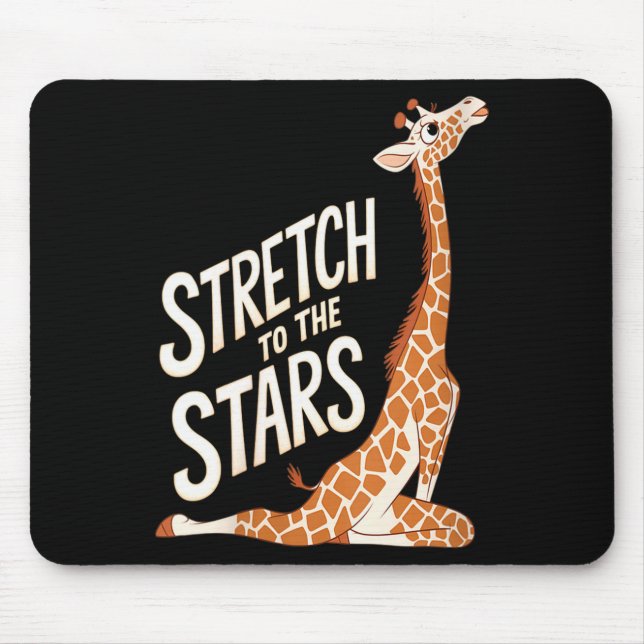 Tapis De Souris Womens Stretch Toward The Galaxy Sitive Yoga Giraf (Devant)