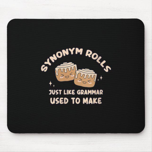 Tapis De Souris Womens Synonym Rolls Blague Cinnamon Rolls Grammai (Devant)