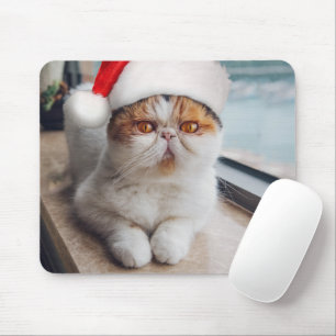 Tapis De Souris Wonderful persian cat with Santa Claus