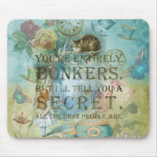 Tapis De Souris Wonderland - Citation de bonkers - Alice In Wonder