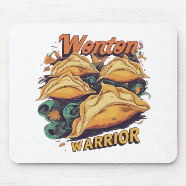 Tapis De Souris Wonton Warrior : Conception de la carte de souris (Devant)