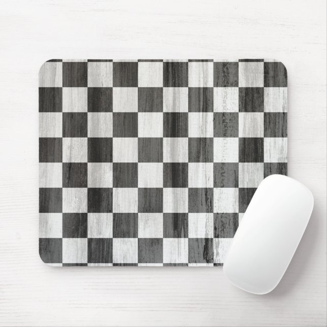Tapis De Souris Wooden Checker Pattern (Avec souris)
