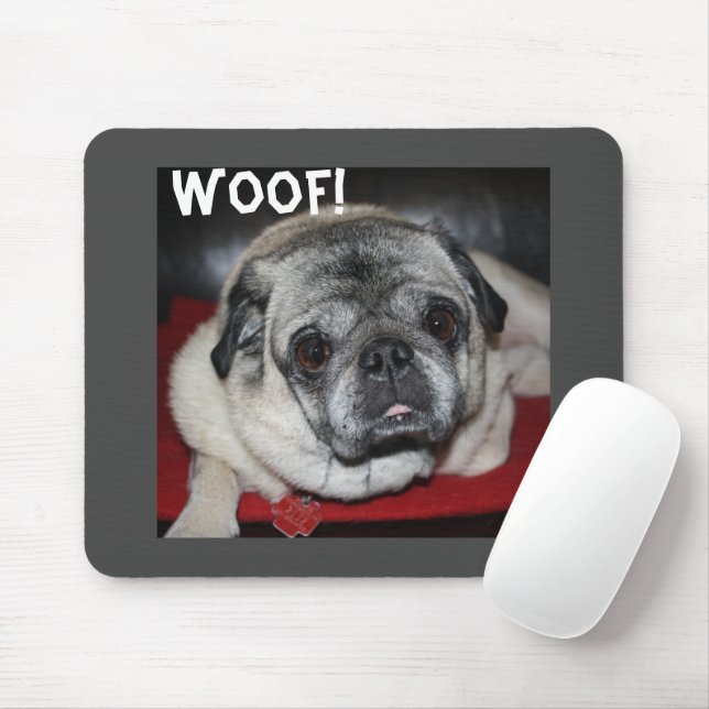 Tapis De Souris Woof, Carlin Mousepad (Avec souris)