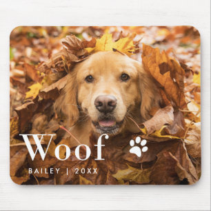 Tapis De Souris Woof   la photo et un empreinte de patte de votre