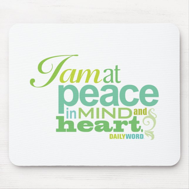 Tapis De Souris WORD® QUOTIDIEN "paix intérieure" Mousepad (Devant)