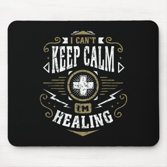 Tapis De Souris Wow Healer I Can't Keep Calm I'm Gaming  (Devant)