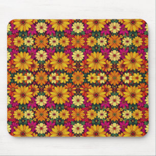 Tapis De Souris Wow ! Motif floral coloré et lumineux.
