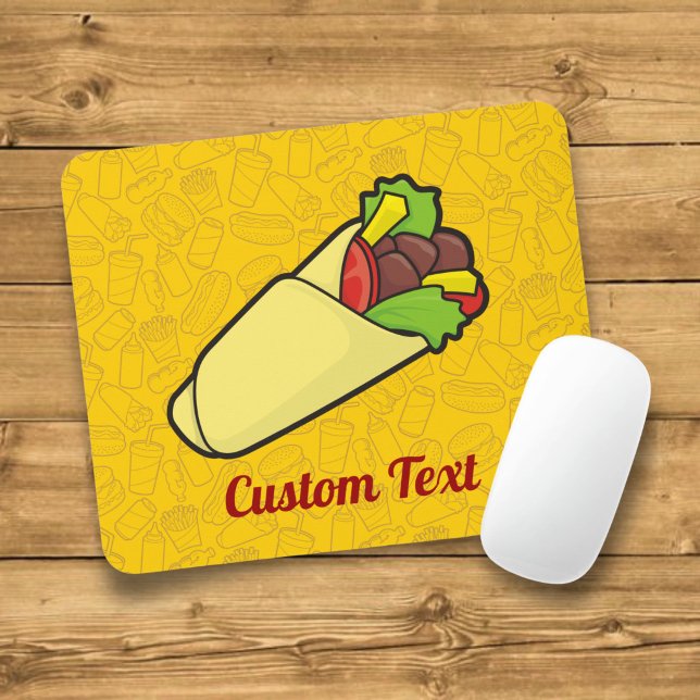 Tapis de souris Wrap Sandwich Tortilla (Créateur téléchargé)