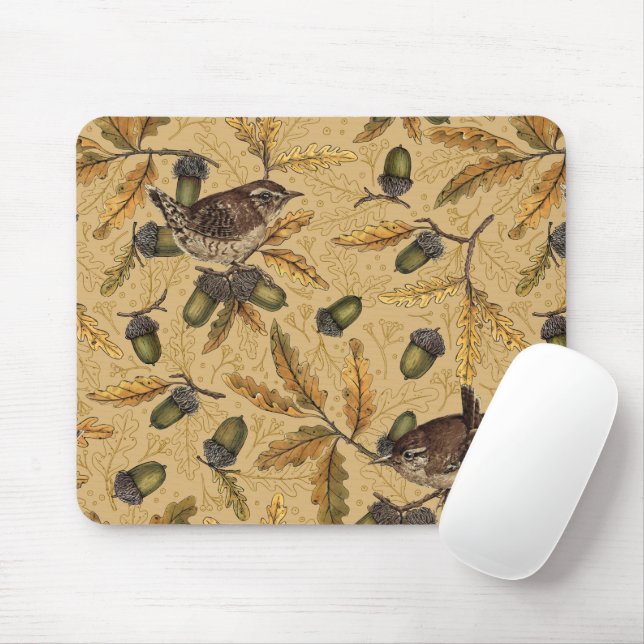 Tapis De Souris Wrens et glands sur le miel (Avec souris)