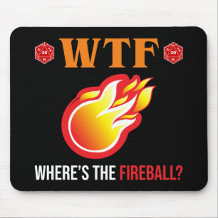 Tapis De Souris WTF - Où est The Fireball ?