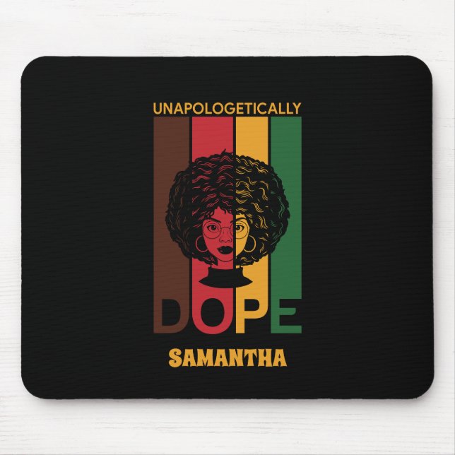 Tapis De Souris Xe | Dope sans apologisme | Femme afro (Devant)