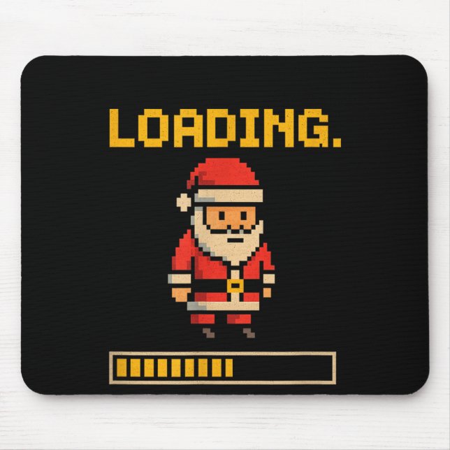 Tapis De Souris Xel Santa Loading Retro Christmas Gamer Shirt  (Devant)