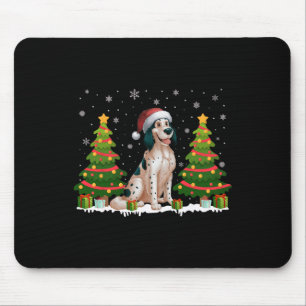 Tapis De Souris Xmas Tree Lights Anglais Setter Chien Père Noël Ch