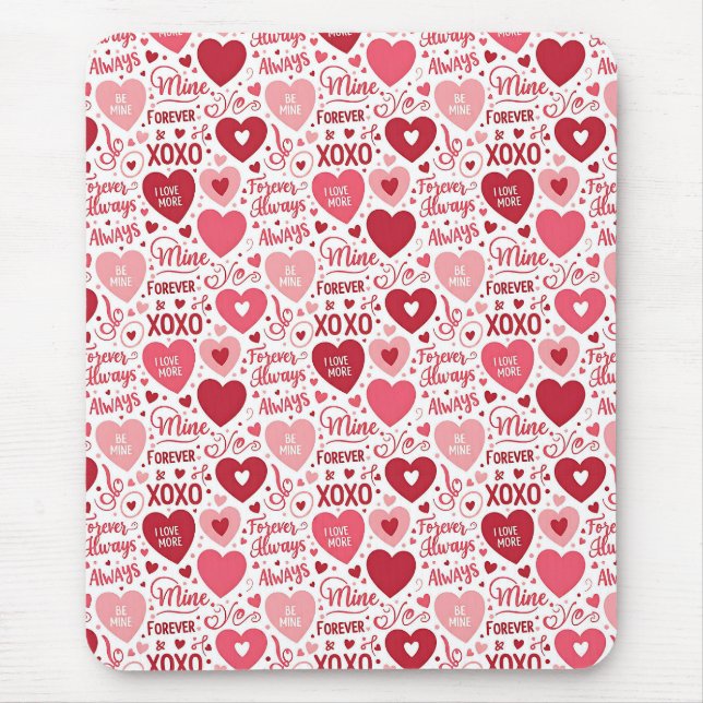 Tapis De Souris XOXO & Always Be Mine Pink Red (Devant)