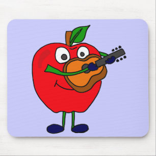 Tapis De Souris XX Apple jouant la bande dessinée de guitare