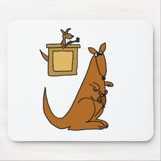 Tapis De Souris XX bande dessinée de cour de kangourou