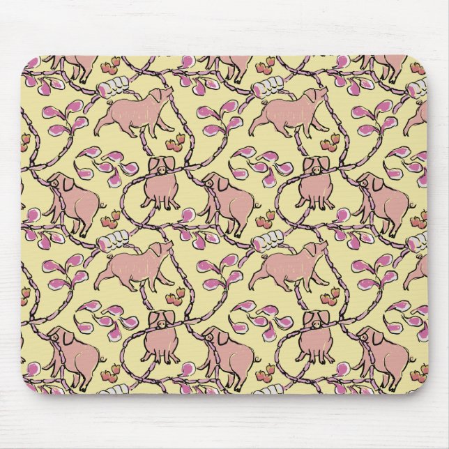 Tapis De Souris Y motif Hilarié Chinois Vietnamien Pig Année M (Devant)