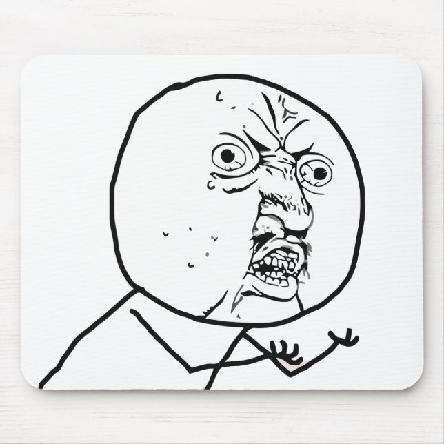 Tapis De Souris Y U NO (original) - Mousepad (Devant)