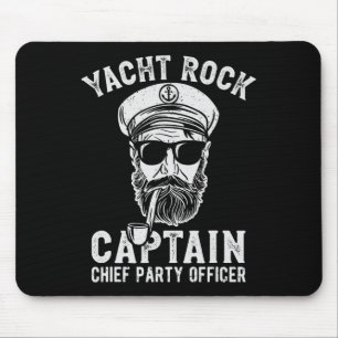 Tapis De Souris Yacht Rock Capitaine Pontoon Boat Party Sailor Boa