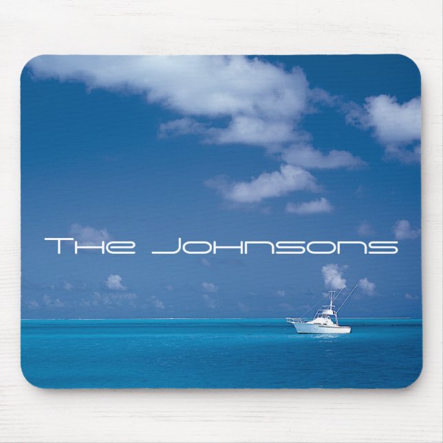 Tapis De Souris Yachting dans le bleu (Devant)