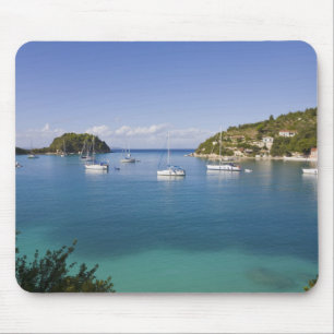 Tapis De Souris Yachts à l'ancre, Lakka, Paxos, Grèce