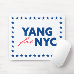 Tapis De Souris Yang pour NYC New York City Mayor Stars Frame Blan