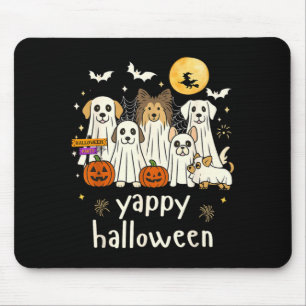 Tapis De Souris Yappy Halloween Drôles de chiens fantômes Hallowee
