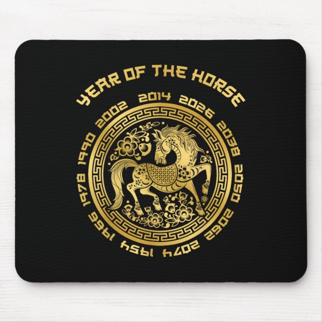 Tapis De Souris Year Of The Horse Chinese Zodiac Chinese New Year  (Devant)