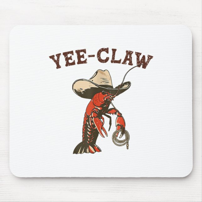 Tapis De Souris Yee Claw Funky Crawfish Festival de fruits de mer  (Devant)