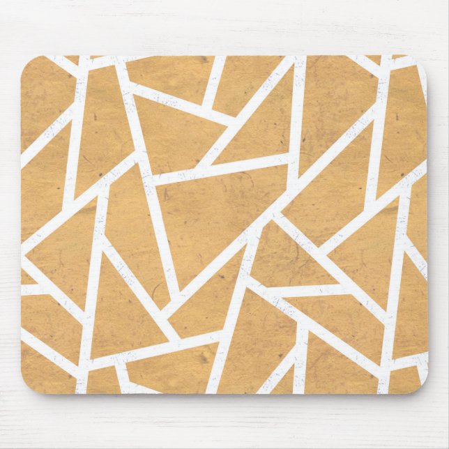 Tapis De Souris Yellow and white mosaic pattern (Devant)