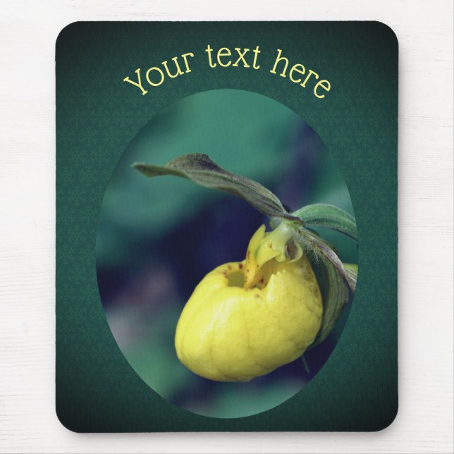 Tapis De Souris Yellow Lady Slipper Orchid Flower Personalized  (Devant)