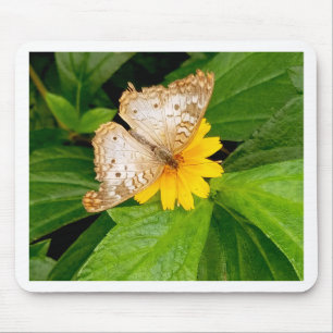Tapis De Souris yellow white butterfly moth