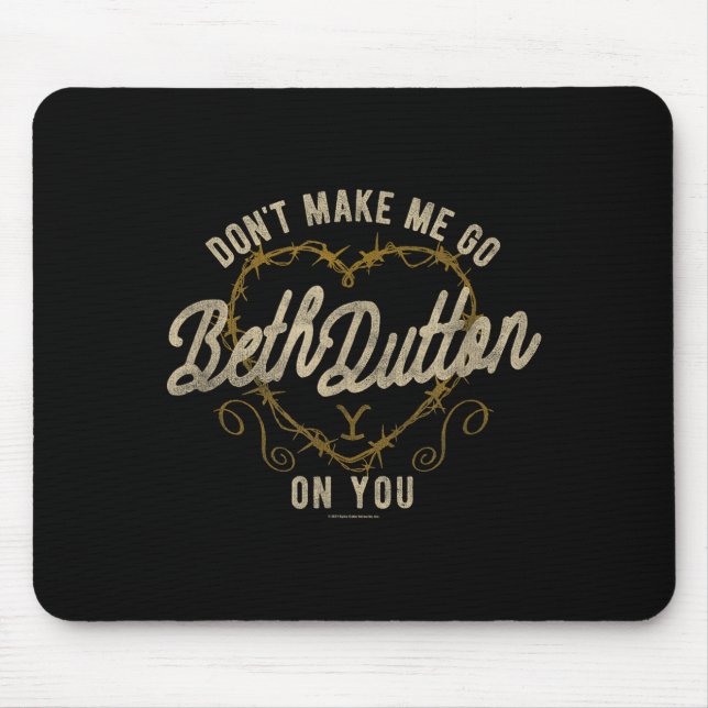 Tapis De Souris Yellowstone Go Beth On You Barbed Wire Heart Small (Devant)