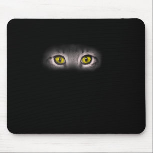Tapis De Souris Yeux de chat réaliste Kitty Feline Art graphique n