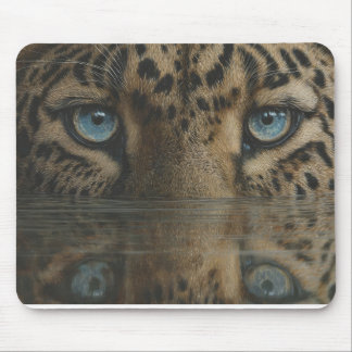 Tapis De Souris Yeux de léopard au-dessus de la toile Artwork