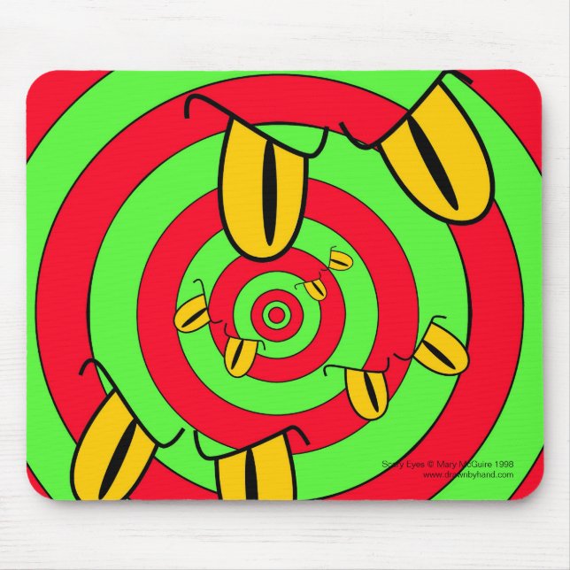 Tapis De Souris Yeux effrayants Mousepad (Devant)