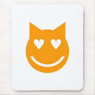 Tapis De Souris Yeux en forme de coeur Emoji