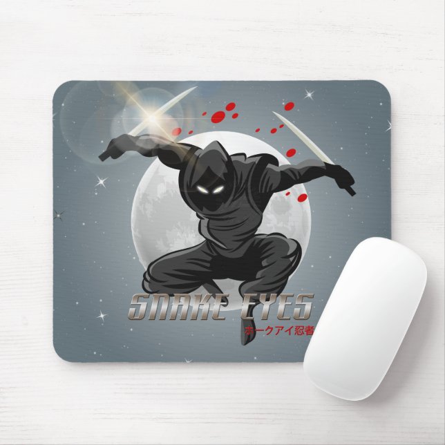 Tapis De Souris Yeux serpent Ninja | (Avec souris)