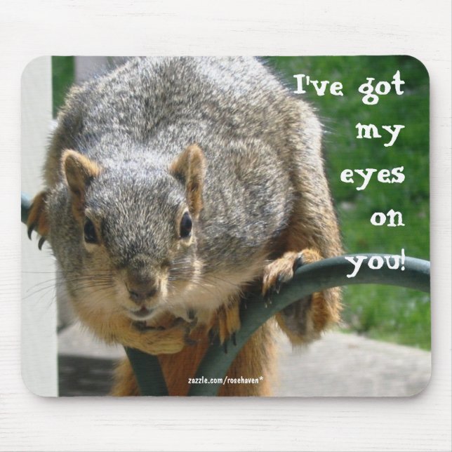Tapis De Souris "Yeux sur vous" écureuil Mousepad (Devant)