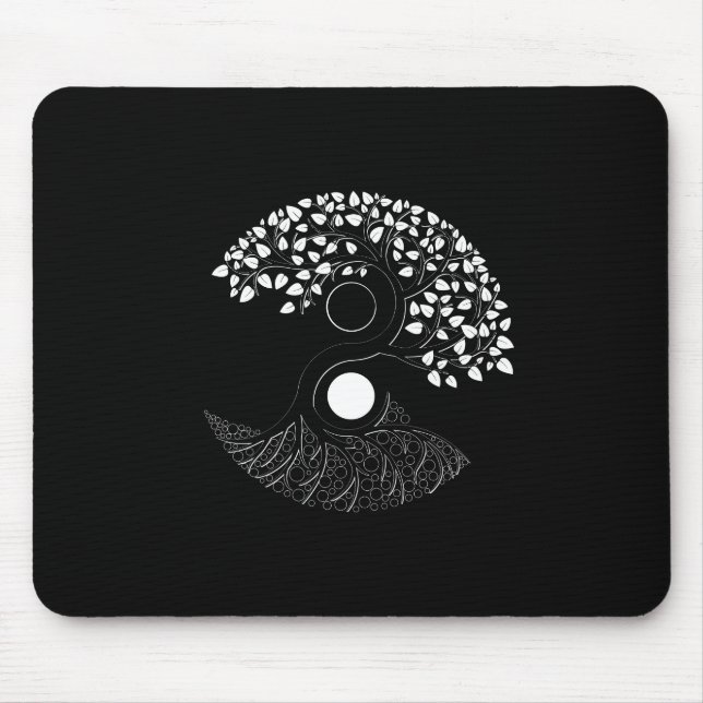 Tapis De Souris Yin Yang Arbre de vie (Devant)