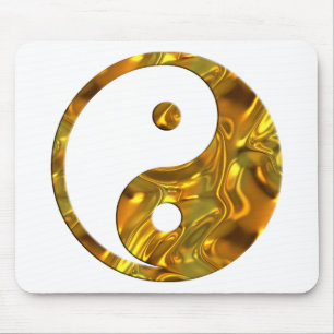 Tapis De Souris Yin & Yang GOLD faites votre propre arrière - pl