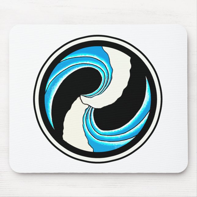 Tapis De Souris Yin Yang Waves (Devant)