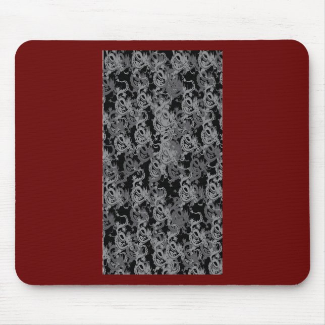 Tapis De Souris Ying Yang Gray Dragons (Devant)
