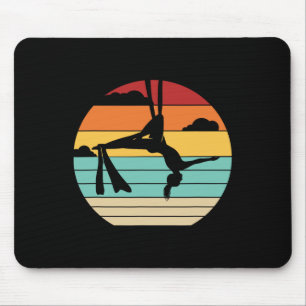 Tapis De Souris Yoga aérien rétro Aérialiste Gymnastique Danseuse